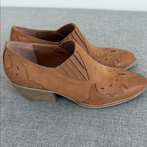 Anthropology, Silent D Tarvita Tan Leather Mules
